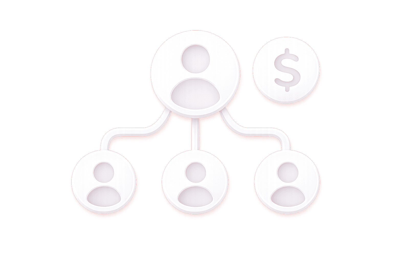 Stylized white envelope icon tilted at an angle, representing a message or notification.